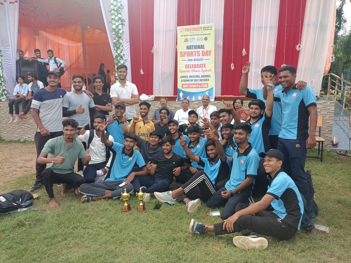 Various programs organized on National Sports Day at Chauksey Group of Colleges