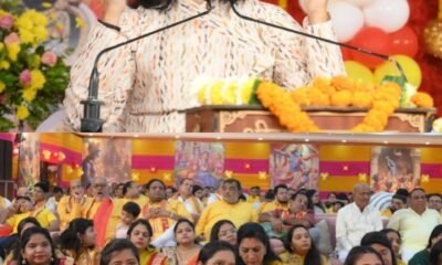 Shrimad Bhagwat Katha is resonating in Agrasen Dham, a flood of faith has surged